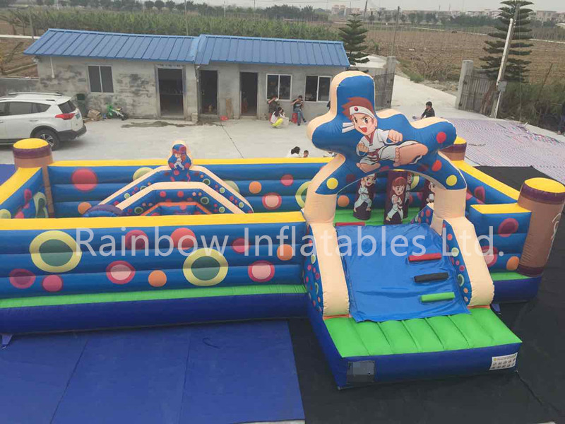 Large Commercial Inflatable Kungfu Kids Playground Funcity