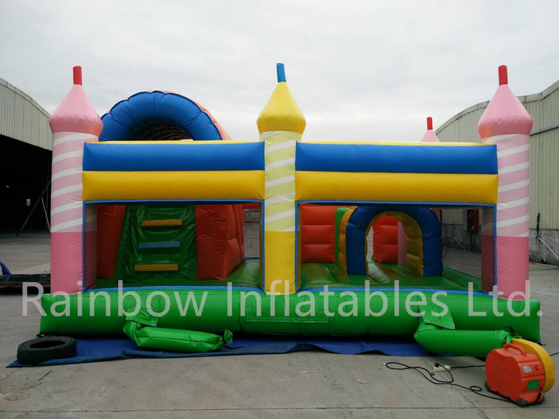  Inflatable Party Celebration Bouncy Castle with Slide