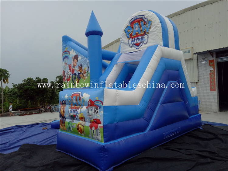 RB3058（5x5m） Inflatable Amusing Paw Patrol Combo Castle With Slide For Kids 
