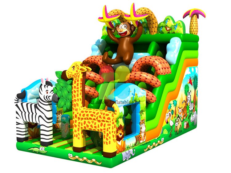 RB03012（9x5m） Inflatable Jungle Obstacle with Slide hot sales 