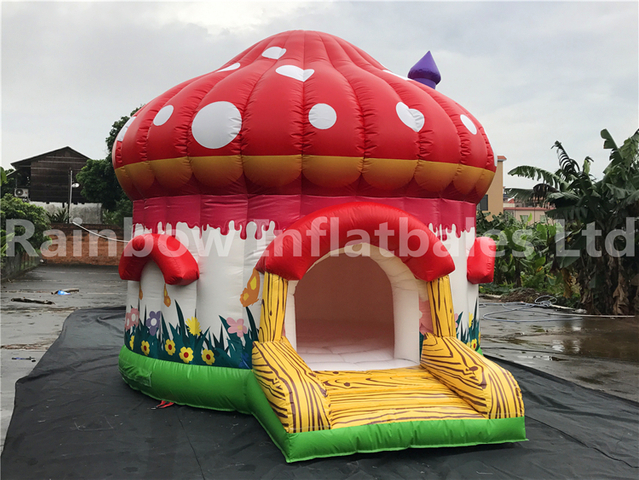 Outdoor Commercial Mushroom Shape Inflatable Bouncers