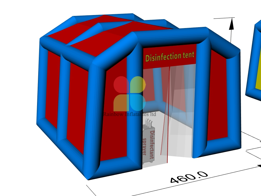 Inflatable House Tent with Automatic Sensive Spreyer,Medical Aid Tent,medical Tunnel To Prevent Coronavirus