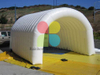Rainbow Inflatable Tunnel Stage Cover Full Branded Building Tunnel with Net