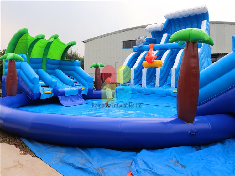 Sub 5 Box Water Inflatables Customized Commercial Durable Inflatable Ground Water Park Aqua Park ...
