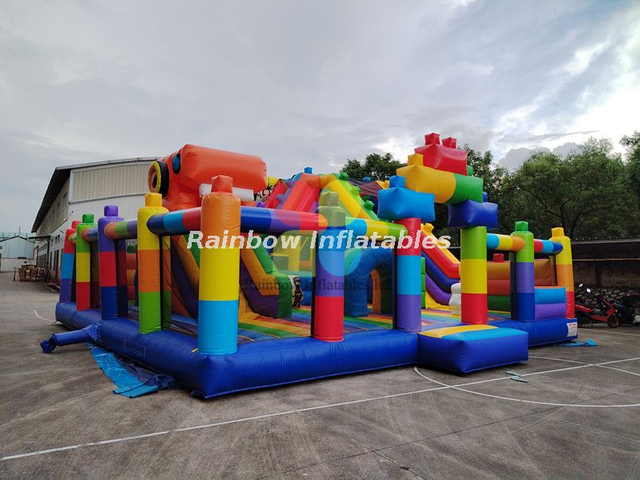 Giant Chinese Manufacturer Lego puzzle Inflatable Playground Jumping Bouncer