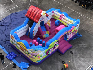 Unicorn theme inflatable,Rainbow pony bouncer,Princess theme bounce