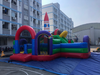 Rockets theme inflatable bouncer castle jumping bouncy inflatable slide