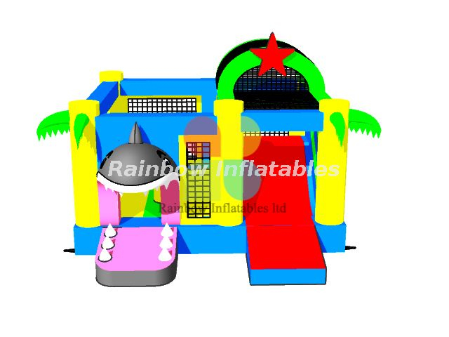 2024 Rainbow New Design of Commercial Dolphine Castle