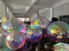 Rainbow Stock Giant PVC Dazzling Floating Inflatable Colorful Mirror Ball Decorative Inflatable Iridescent Mirror Balls for Party Show,Commercial Advertising And Shopping Mall