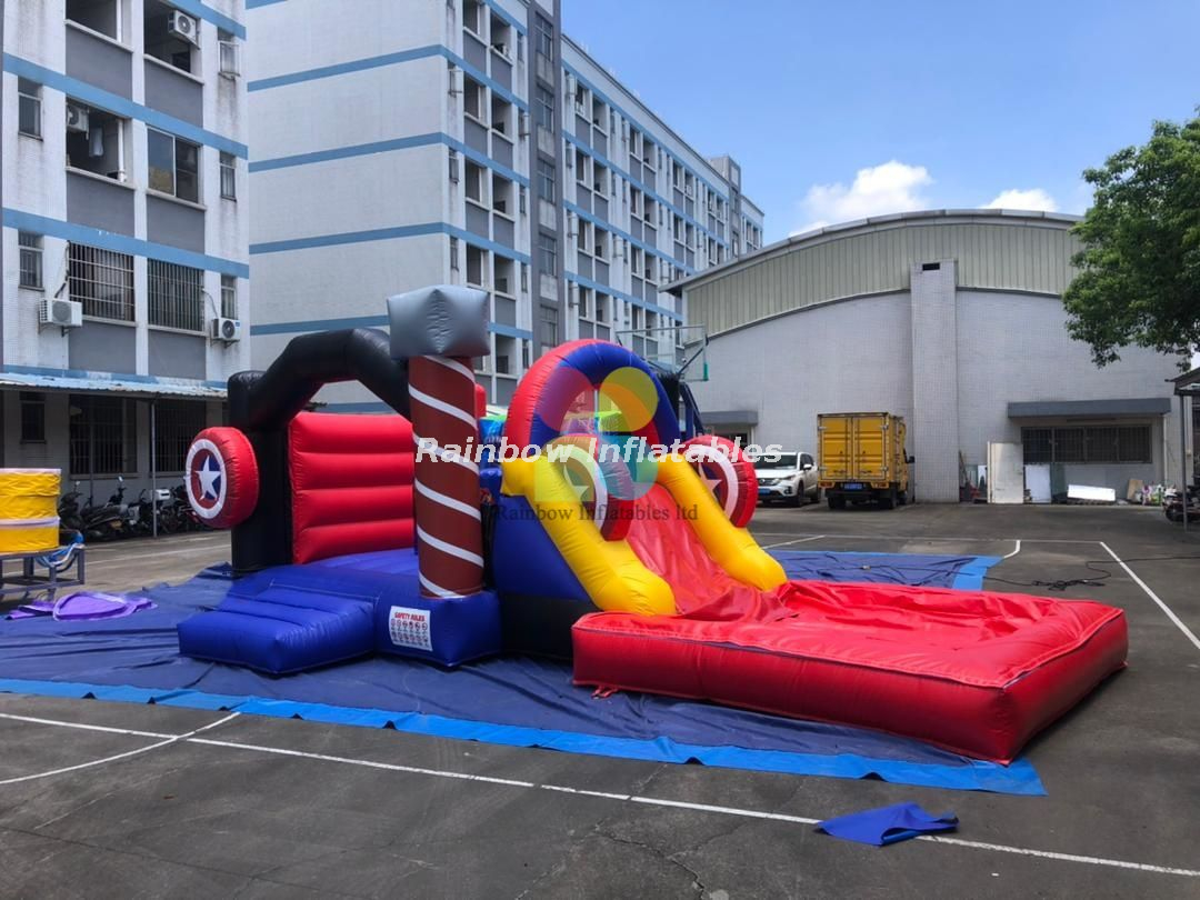 Avengers Inflatable Water Slide with Pool for Kids