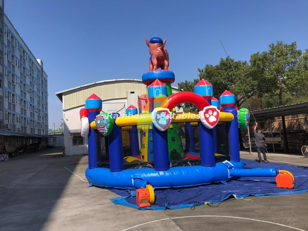 commercial inflatable Little Patrol dog theme park bouncy castle for kids Inflatable Patrol dog funcity