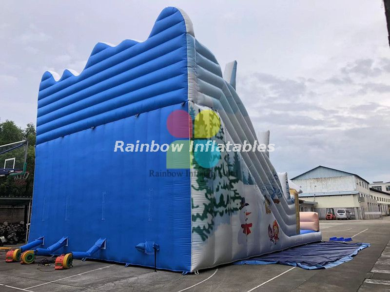 Stock Inflatable Snow Slide, China Huge Inflatable Xms Snow Slide for Sale