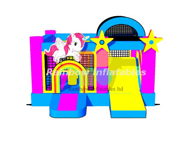 Best Commercial Inflatable Unicorns Theme Combo for Kids