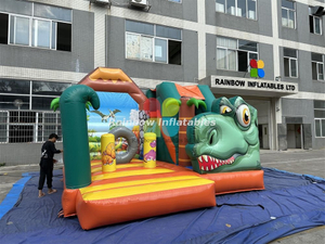 Inflatable Dinosaur Bounce House by Rainbow Inflatables