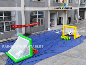 Team building football goal frame