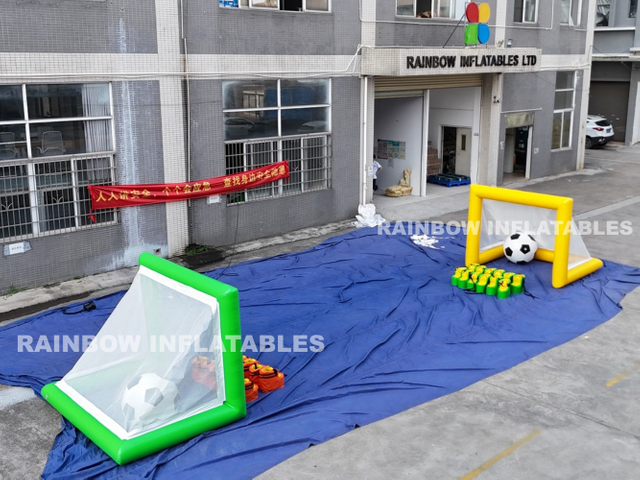 Team building football goal frame