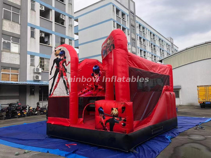 RB3094-2 New Design Miraculous Ladybug Combos And Miraculous Bounce House with Slide From Rainbow Inflatables Ltd
