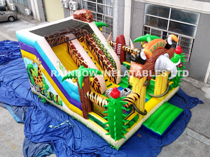 Inflatable Jungle Safari Climbing and Sliding Combo