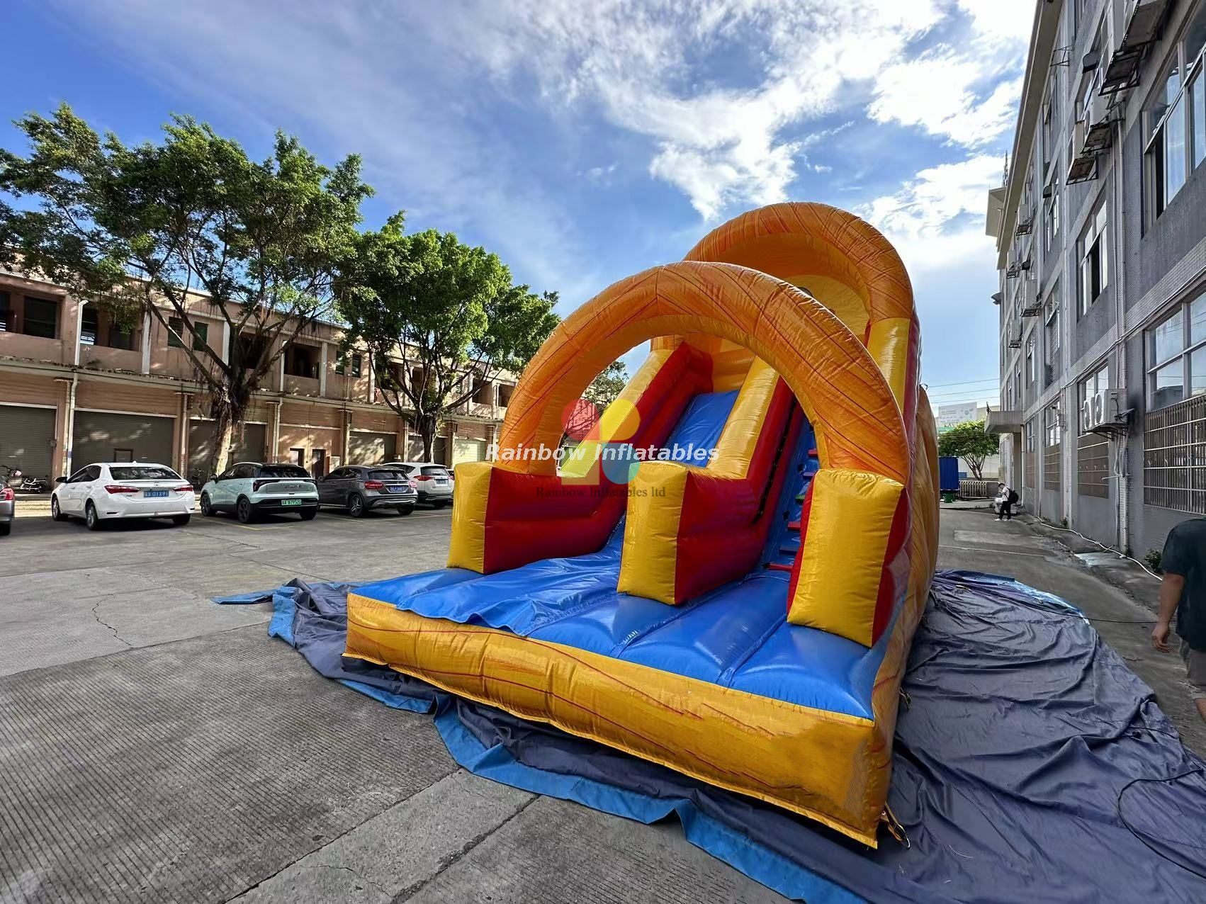 Inflatable giant clown slide for children and adult 
