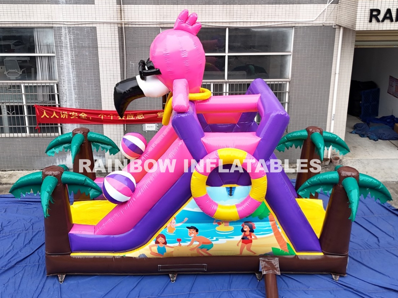 Inflatable Flamingo Slide