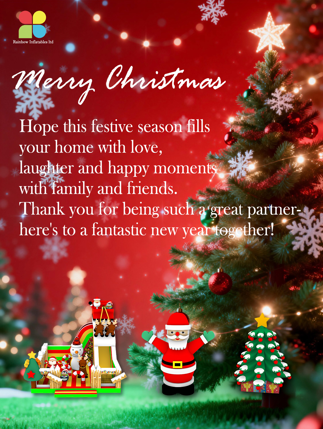 Christmas Greeting From Rainbow 