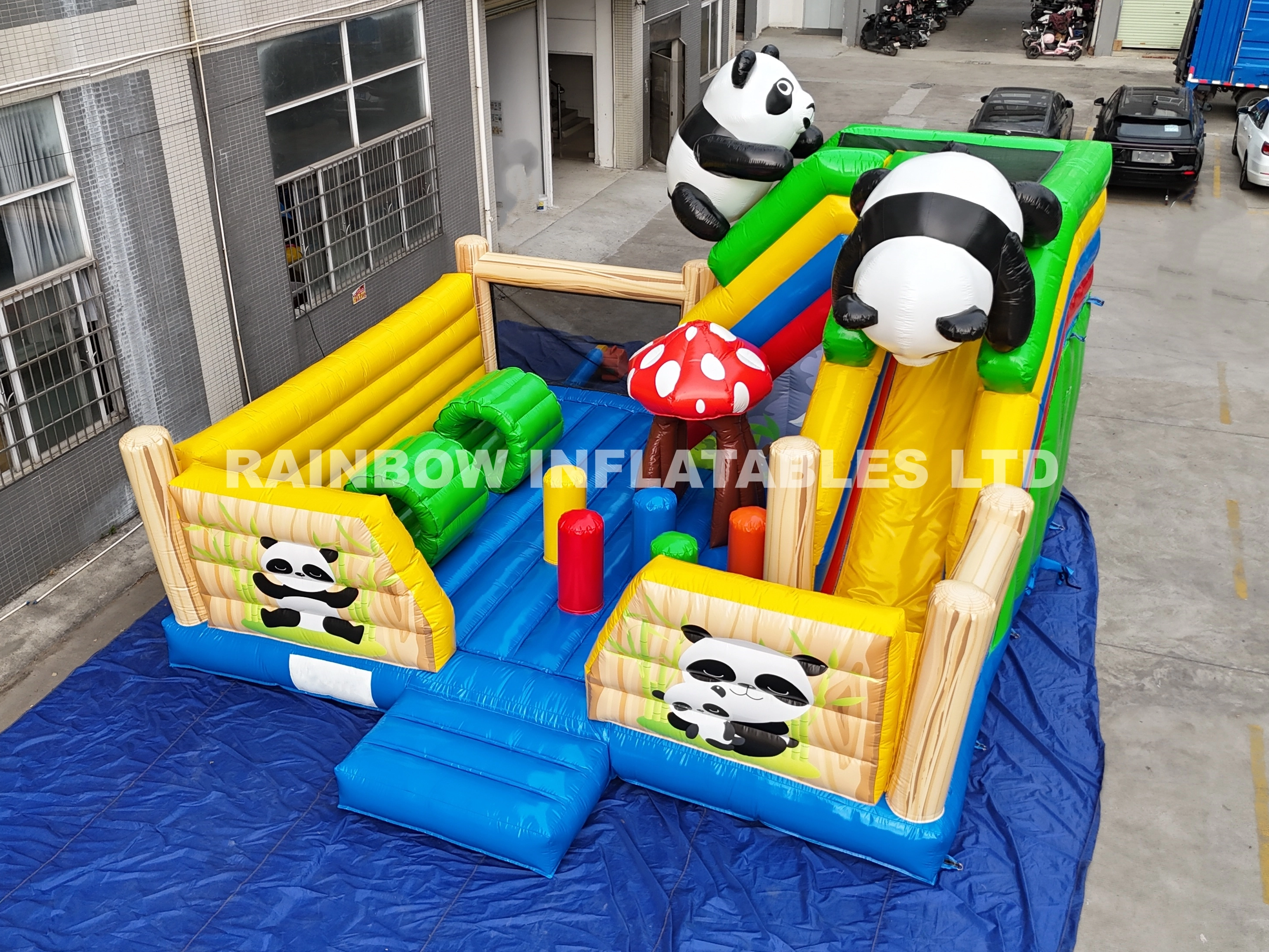 New Design Commercial Inflatable Panda Bounce Playground for Kids