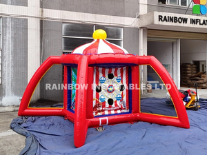 3-in-1 Carnival Game Inflatable with Darts Tic Tac Toe Connect 4