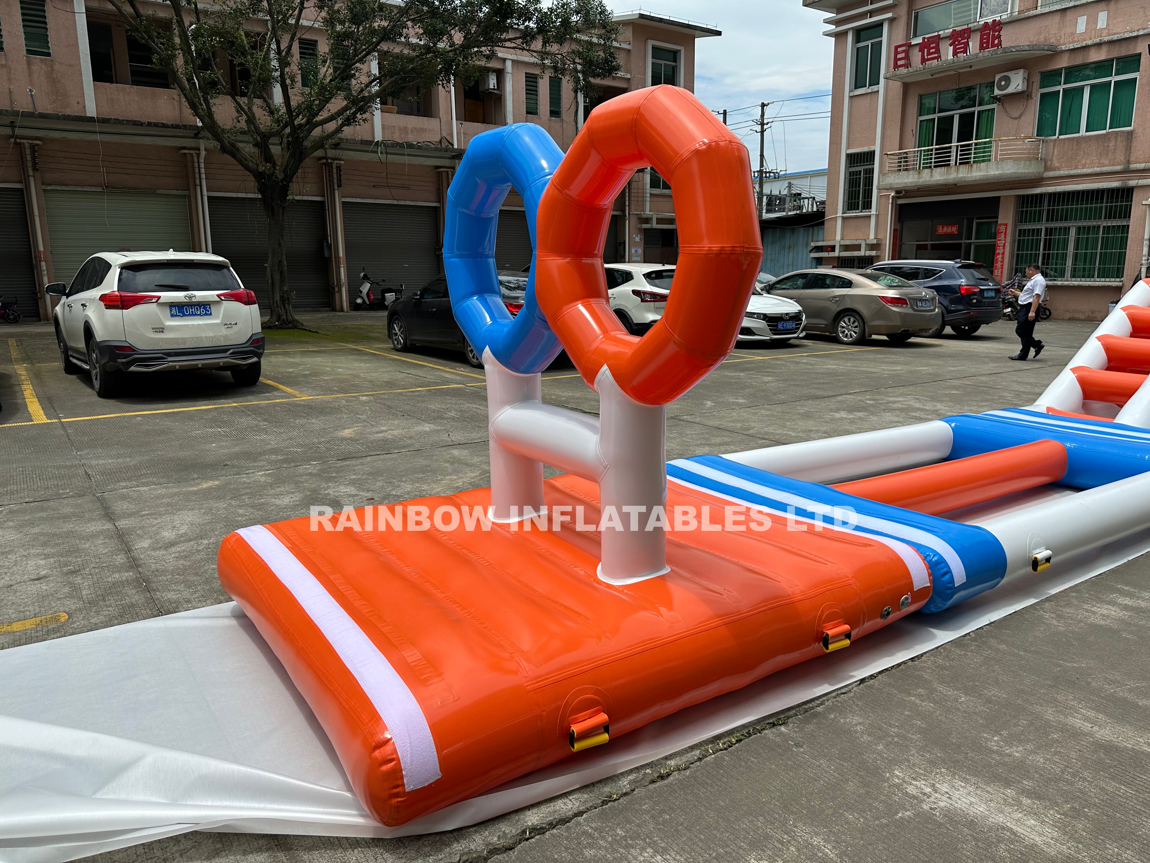Inflatable water obstacle game module