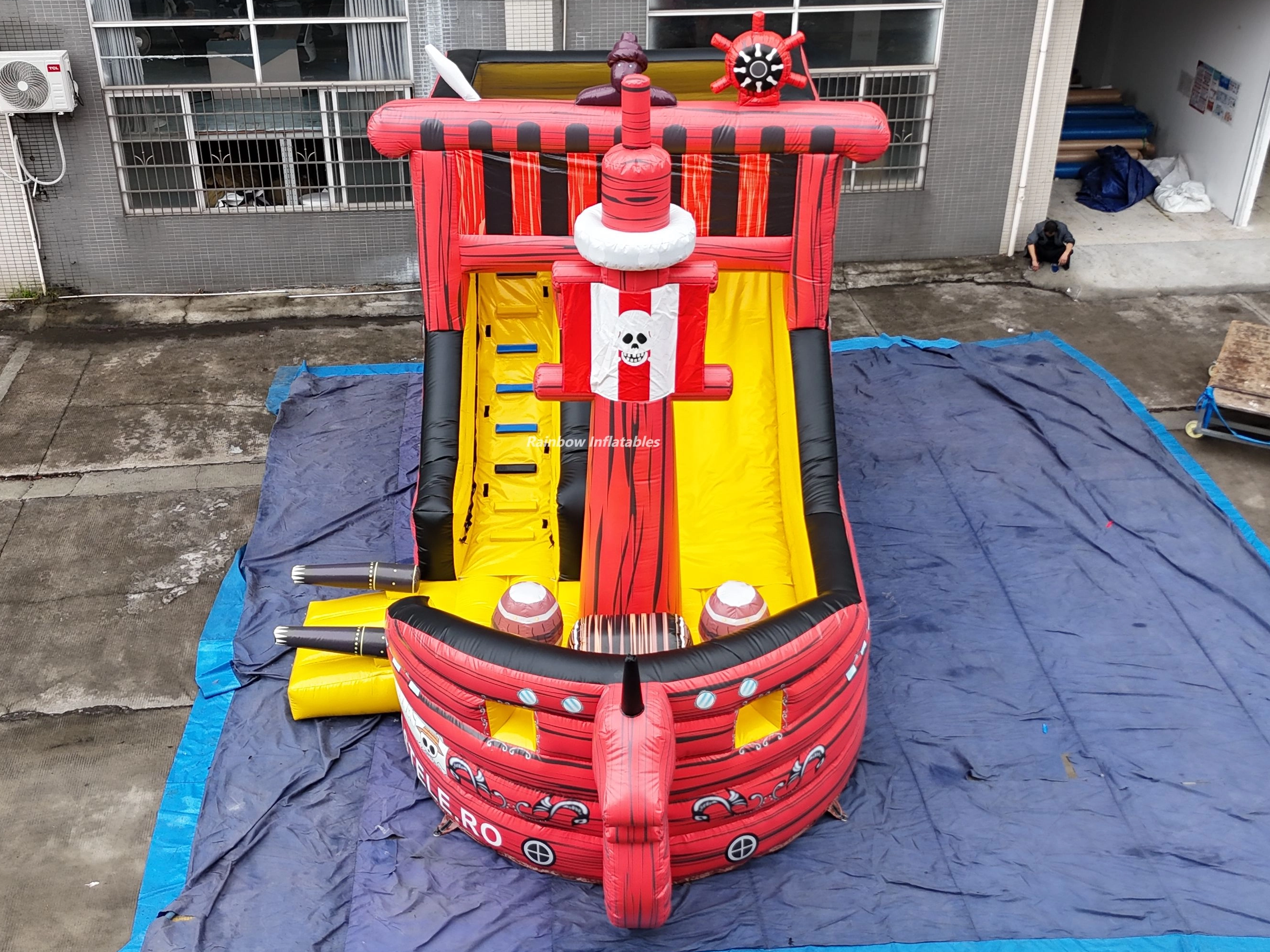 RB11003（8.4x4.8x4.5m） Inflatable Rainbow Hot Sale Pirate Ship 