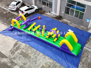 Inflatable water obstacle course for pool commercial use