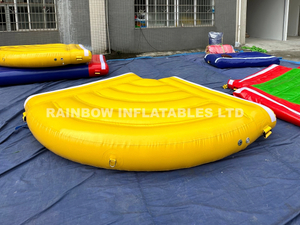 Giant inflatable floating water park junction