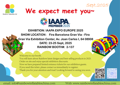IAAPA EXPO EUROPE 2025 in BARCELONA - Rainbow Inflatables ltd