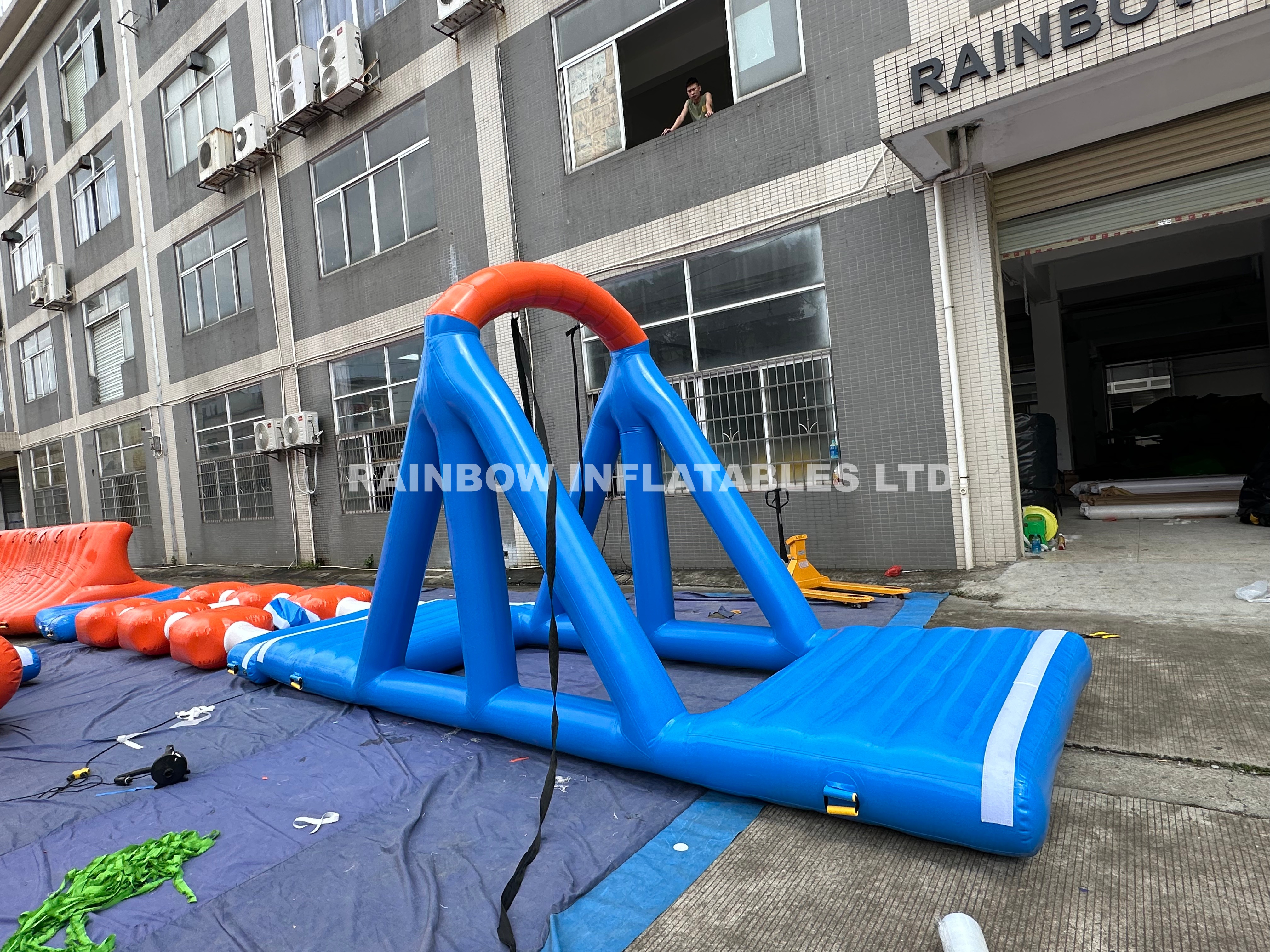 Rainbow Inflatable Floating Water Slide for Sea 