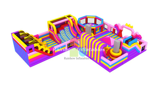  Inflatable Pink Theme Park Made by Guangzhou Rainbow Inflatables