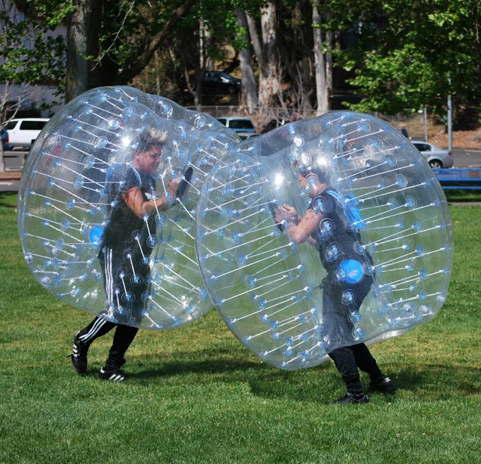 Free-shipping-1-5m-0-8mm-TPU-half-color-human-bubble-suits-bubble-footy-thunder-ball