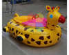 Yellow Giraffe bumper boat with remote control for kids