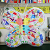 Custom size inflatable butterfly model with LED light for decoration 