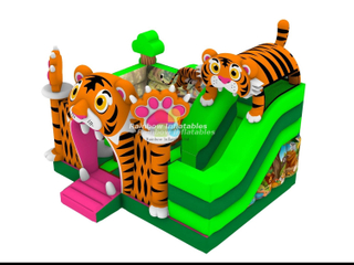 Commercial Inflatable Tiger Jungle Bounce House