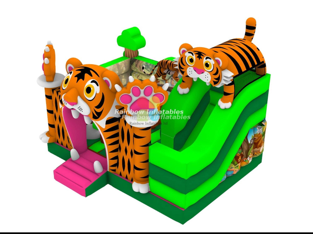 Commercial Inflatable Tiger Combo