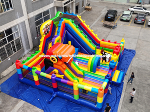 Giant Chinese Manufacturer Lego puzzle Inflatable Playground Jumping Bouncer