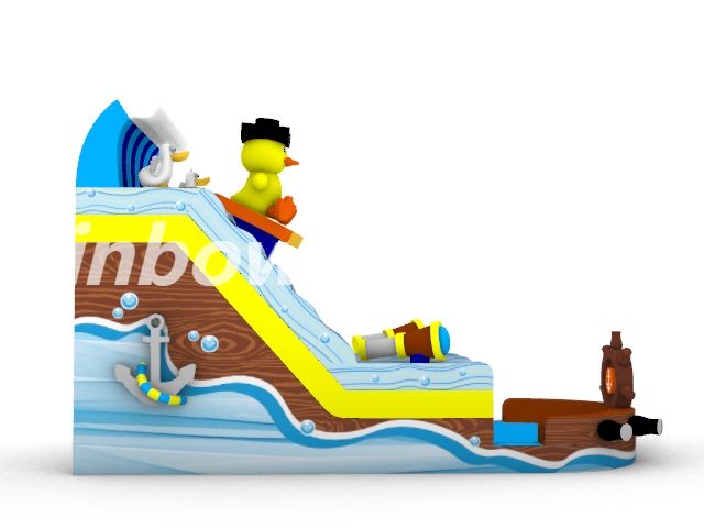 Inflatables New Design yellow duck Pirate ship