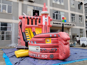 RB11003（8.4x4.8x4.5m） Inflatable Rainbow Hot Sale Pirate Ship 