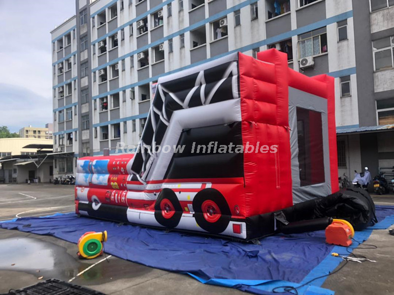 rainbow inflatable fire truck
