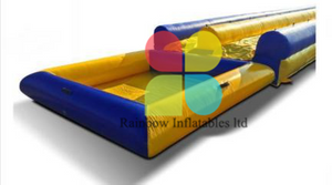 New Design long inflable water slide with pool 
