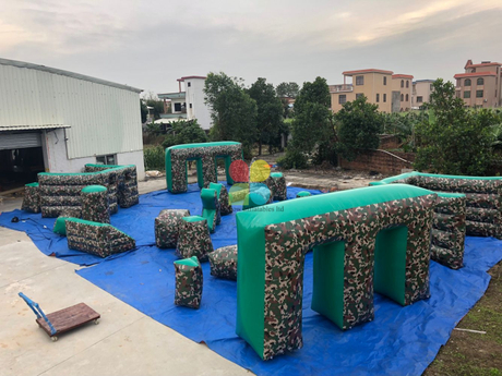 Inflatable Blockades - Rainbow Inflatables ltd