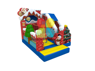 Chrismas inflatable Jumping bouncer combo with Slide