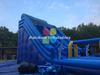Rainbow inflatable water slide with pool