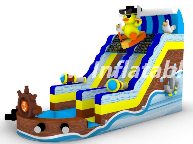 Inflatables New Design yellow duck Pirate ship