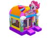 Rainbow new design inflatable unicorn bouncy castle with slide combo