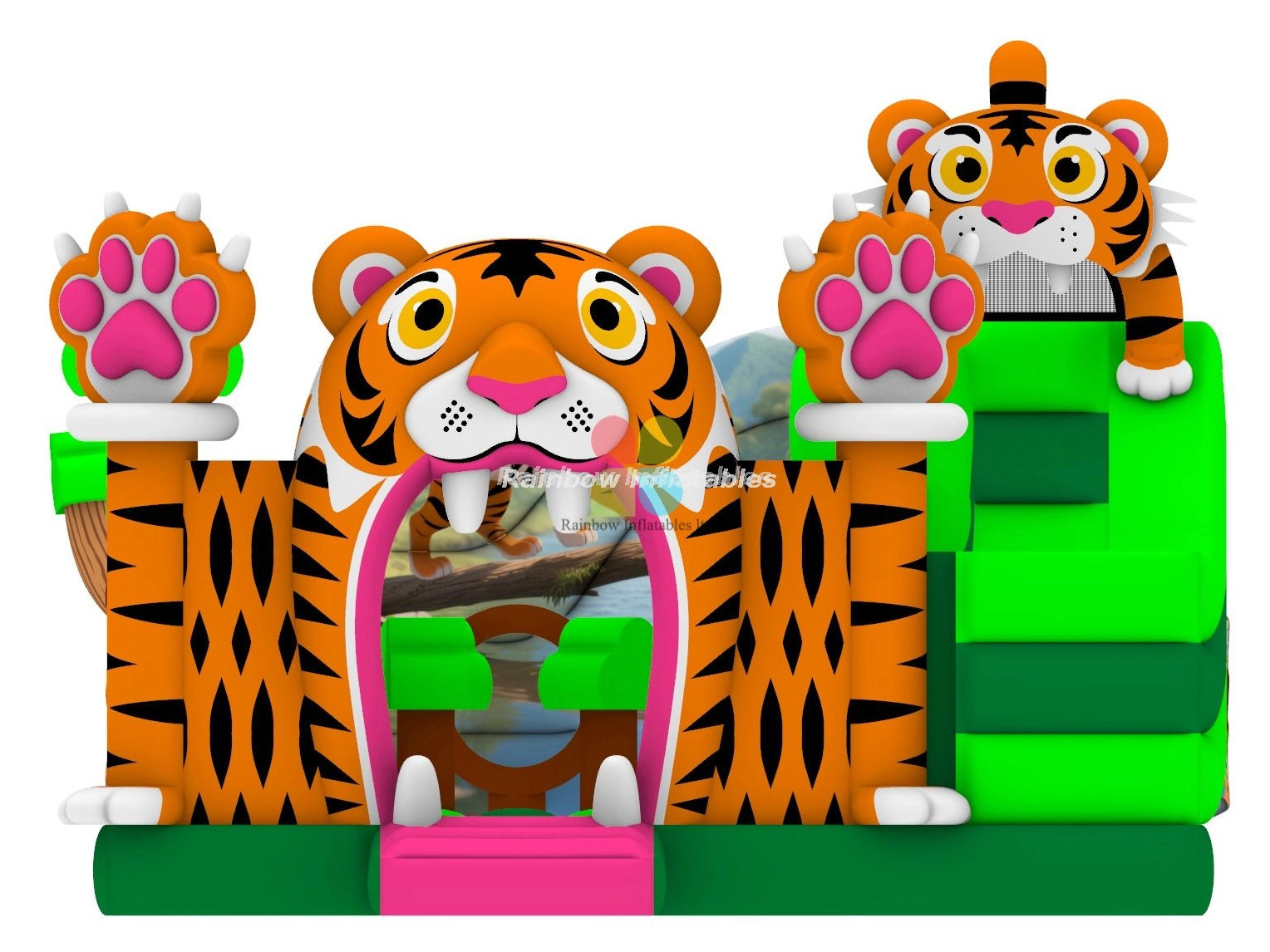 Commercial Inflatable Tiger Combo